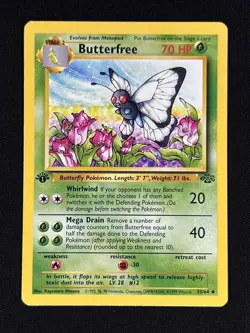 Butterfree 1st Edition 32/64 Jungle 1999 Pokemon - Image 1