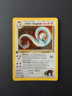 Erika’s Dragonair Holo 1st Edition 4/132 Gym Heroes Pokemon - Image 2