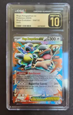 Mega Kangaskhan ex 104/132 Me01: Mega Evolution Holo Pristine 10 CGC Pokemon TCG - Image 1