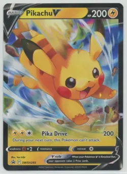 Pikachu V 2023 Pokemon SWSH Black Star Promo #SWSH285 - Image 1