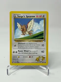 Pokemon Gym Heroes Lt. Surge's Spearow 83/132 Regular Pack Fresh - Image 1