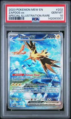 ZAPDOS EX 202 2023 POKEMON MEW EN-151 | SPECIAL ILLUSTRATION RARE PSA 10 - Image 1