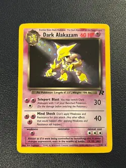 Pokemon Team Rocket Set Unlimited Dark Alakazam 1/82 Holo Rare NM-LP - Image 1