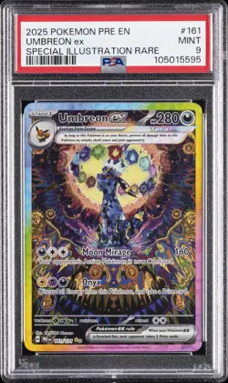 2025 POKEMON PRE EN-PRISMATIC EVOLUTIONS #161 UMBREON EX PSA 9 - Image 1