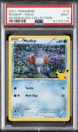 2021 POKEMON MCDONALD'S COLL #19 MUDKIP-HOLO PSA 9 - Image 1