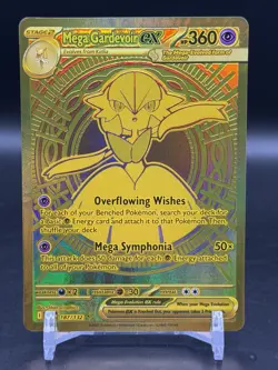 2025 Pokemon Mega Evolutions Mega Gardevoir ex Gold Hyper Rare 187/132 NM - Image 1
