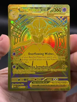 2025 Pokemon Mega Evolutions Mega Gardevoir ex Gold Hyper Rare 187/132 NM - Image 3