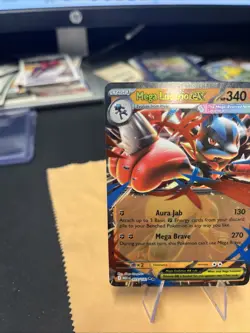 Pokemon TCG Mega Lucario EX 077/132 Mega Evolution Double Rare NM - Image 2