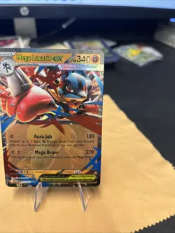 Pokemon TCG Mega Lucario EX 077/132 Mega Evolution Double Rare NM - Image 3