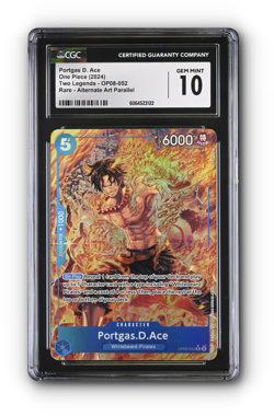 ONE PIECE Portgas.D.Ace (Parallel) OP08-052 Two Legends Foil CGC 10 - Image 1