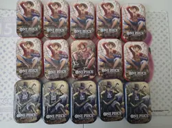 15 x Open TIN Vol.2 One Piece Card Game No Promo + 358 CARDS W/ Super Rare R SR - Image 1