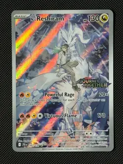 Pokemon Cards N's Reshiram 167/159 STAMPED Journey Together Illustration Rare - Image 1