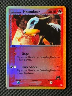 Pokemon Cards Team Magma's Houndour 35/95 Reverse Holo Team Magma vs Team Aqua - Image 1