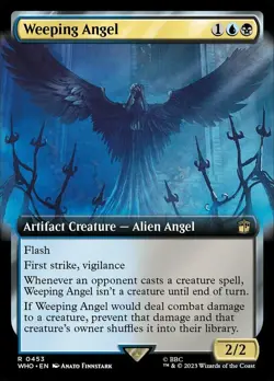 MTG Weeping Angel - Foil - Extended Art, Doctor Who, Lightly Played, English - Image 1