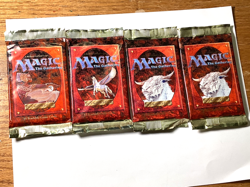 4 packs MTG Magic: the Gathering English 4th 4ed Booster Pack 1994 New Sealed 742818067003 - Image 1