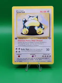 Pokemon 1st Edition Jungle Non Holo Rare Snorlax 27/64 MP - Image 1
