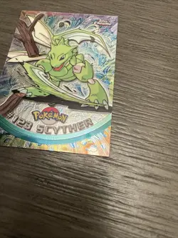 2000 Topps Chrome Pokemon #123 Scyther Chrome - Image 3