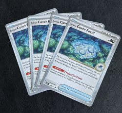 Pokemon - 4X Antique Cover Fossil - 129/142 - Play Set - Stellar Crown - NM/M - Image 1