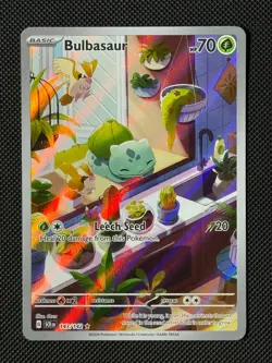 Pokemon Cards Bulbasaur 143/142 Stellar Crown Illustration Rare - Image 1