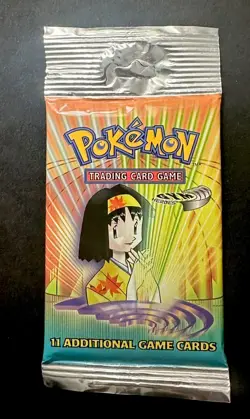 GYM HEROES Pokemon Booster Pack Erika Art Work check pics small slice or tear! - Image 1
