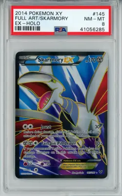 2014 POKEMON XY BASE SKARMORY EX #145 FULL ART HOLO FOIL PSA 8 NM-MINT #41056285 - Image 1