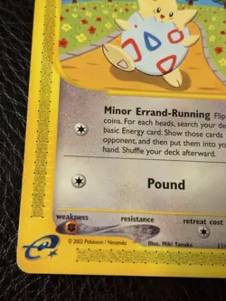 Pokemon Togepi Card 114/147 Regular/Non-Holo Aquapolis - Image 5