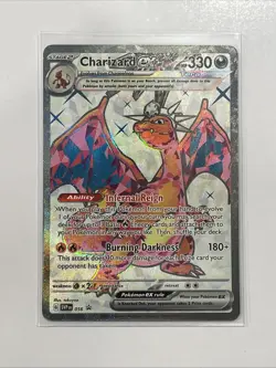 Pokemon TCG S&V Obsidian Flames Charizard EX #056 Holo Black Star - Image 1