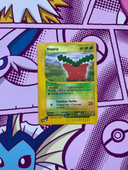 Pokemon TCG - Hoppip 83/147 - Aquapolis - WOTC - Vintage - Reverse Holo - MP/LP - Image 1