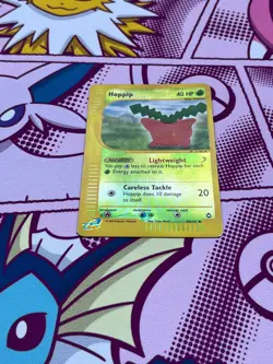 Pokemon TCG - Hoppip 83/147 - Aquapolis - WOTC - Vintage - Reverse Holo - MP/LP - Image 2