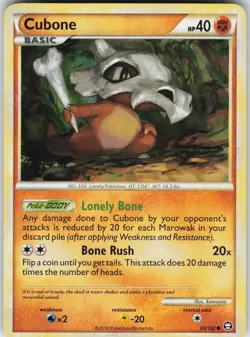 Pokemon Cubone 60/102 Triumphant Common NM - Image 1