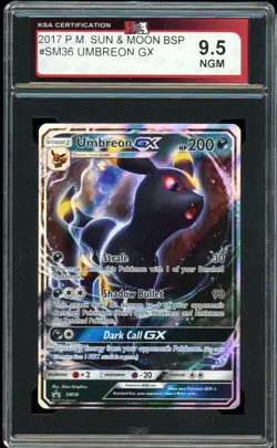 2017 Pokemon Black Star Promo #SM36 Umbreon GX KSA 9.5 NGM - Image 1
