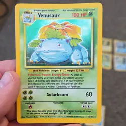 Pokemon Venusaur Base Set 15/102 Holo Rare 1999-2000 Wizards Copyright - Image 1