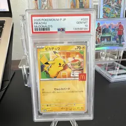 Pokemon TCG Pikachu M-P Promo McDonald's #020 PSA 10 2025 Japanese - Image 1