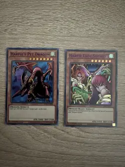 Yugioh Cards Harpie Lady Sisters Pet Dragon Holos Set with Bonus Gift! - Image 1
