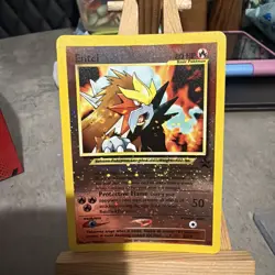 Pokemon Card 2001 Black Star Promo Entei #34 Holo Rare WOTC TCG Card LP - Image 2