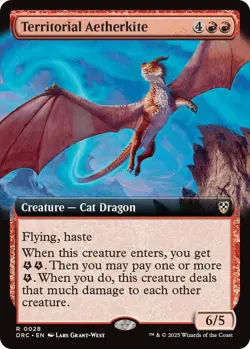 Territorial Aetherkite (Extended Art) 0028 MTG Commander: Aetherdrift Rare NP - Image 1