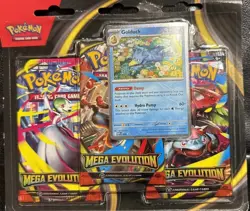 Pokemon TCG Mega Evolution 3-Pack Blister Card Psyduck Foil Promo NEW/Sealed - Image 1