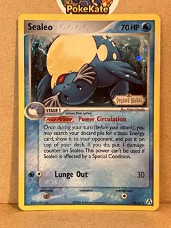 Pokemon TCG Sealeo 43/92 Ex Legend Maker Stamped Holo- English Holo- Near Mint - Image 1