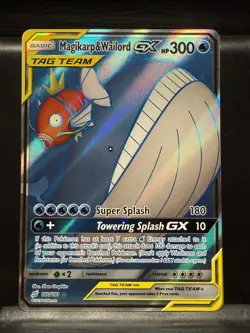 Pokemon Magikarp & Wailord GX Full Art Tag Team Holo 160/181 SM-Team Up - Image 1