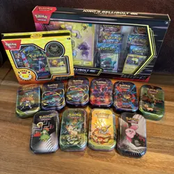 Prismatic Evolutions Mini Tin Lot Of 10 Pokemon Day 2026 Iono’s Bellibolt 🔥 - Image 1