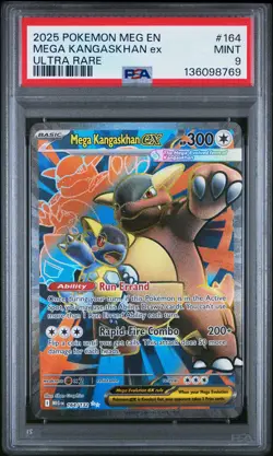 2025 POKEMON MEG EN-MEGA EVOLUTION ULTRA RARE #164 MEGA KANGASKHAN EX PSA 9 - Image 1