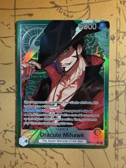 Dracule Mihawk - OP14-020 (Alternate Art) OP14-020 The Azure Sea's Seven Foil - Image 1
