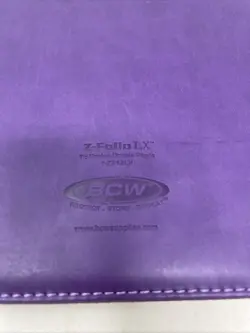 Z-Folio LX Binder Trading Card Game TCG BCW 12 Pocket 20 Double Pages PURPLE - Image 5