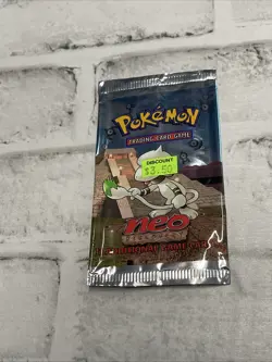 Rare Vintage Pokemon Card TCG Neo Discovery Booster Pack Open/EMPTY Smeargle Vtg - Image 1