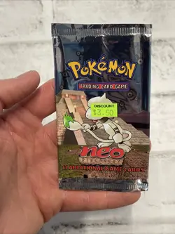 Rare Vintage Pokemon Card TCG Neo Discovery Booster Pack Open/EMPTY Smeargle Vtg - Image 2