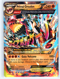 JUMBO Pokemon Mega PRIMAL GROUDON EX Card CLASH 86/160 OVERSIZED - Image 1