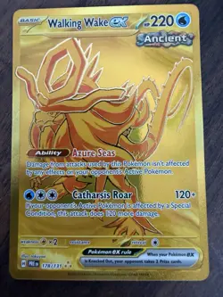 Pokemon TCG Walking Wake EX Hyper Rare Holo Prismatic Card 178/131 Evolutions - Image 1