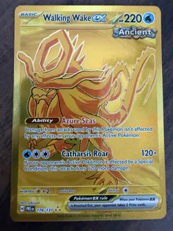 Pokemon TCG Walking Wake EX Hyper Rare Holo Prismatic Card 178/131 Evolutions - Image 2