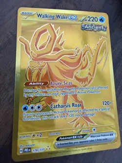 Pokemon TCG Walking Wake EX Hyper Rare Holo Prismatic Card 178/131 Evolutions - Image 3