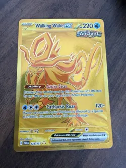 Pokemon TCG Walking Wake EX Hyper Rare Holo Prismatic Card 178/131 Evolutions - Image 4